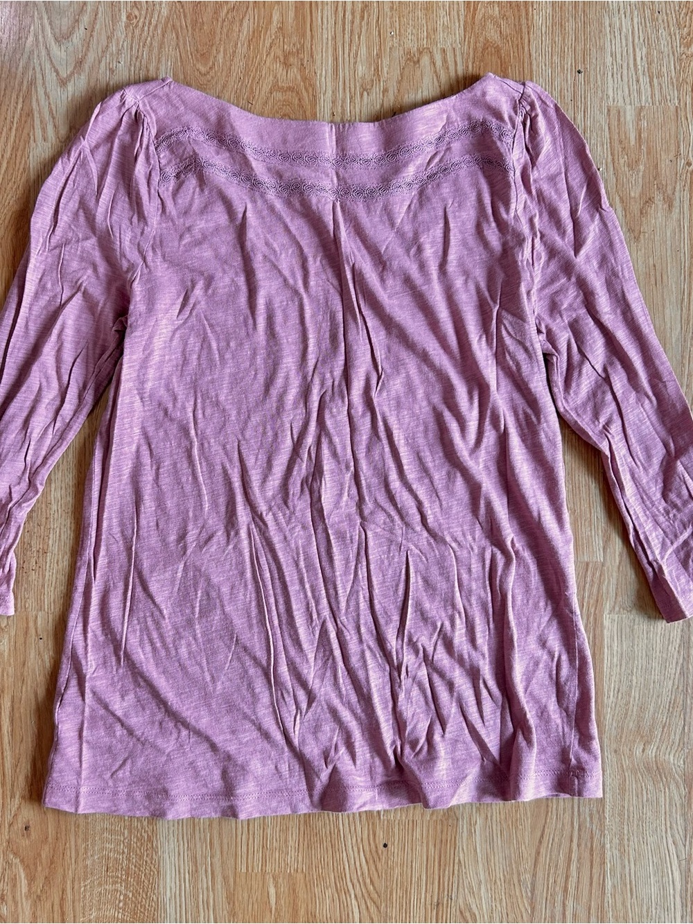 LOFT Dusty Pink Boatneck 3/4-Sleeve Top